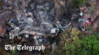 45 killed as bus falls from bridge in South Africa
