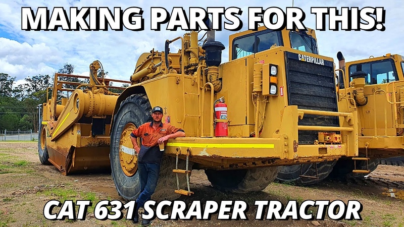 Making Parts for CAT 631 Scraper, Milling