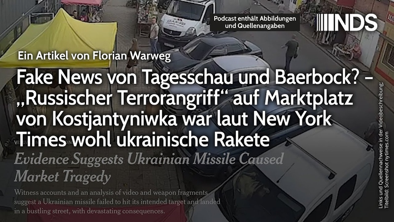 Fake News von Tagesschau Baerbock Russischer Terrorangriff war laut NYT wohl ukrainische