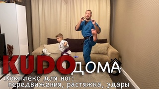 KUDOдома Блок 12: Комплекс для ног передвижения, растяжка, удары