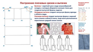 Построение основы женского плечевого изделия прямого силуэта. АГКНТ