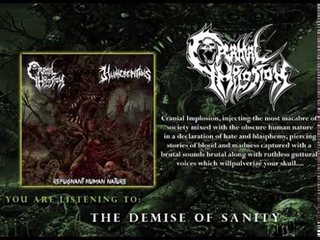 HURA CREPITANS  / CRANIAL IMPLOSION - Repugnant Human Nature PROMO SPLIT CD 2018