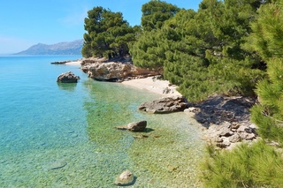 Croatia, Makarska riviera. Promenade and beaches Promajna - Baska Voda. By  my fotos