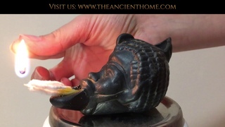 How to light a Roman oil lamp