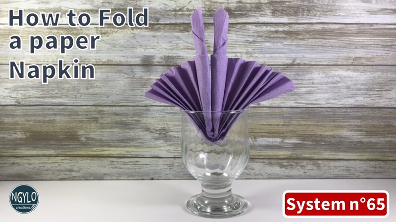 How to fold a paper napkin Candle into a Glass, Napkin
