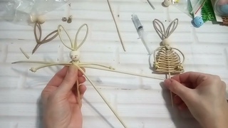 Пасхальные украшения из бумажной лозы