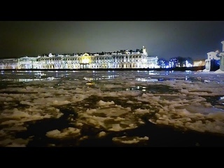 Ice night in St. Petersburg