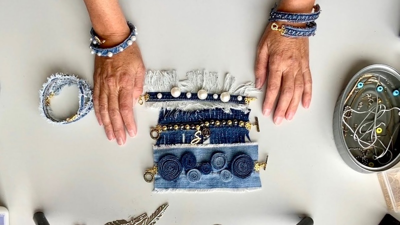 DENIM BRACELETS from old jeans, Best upcycling ideas