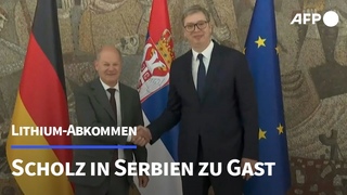 Scholz in Serbien für Lithium-Lieferabkommen | AFP