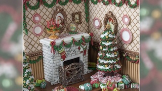 3-D Christmas Fireplace Cookie