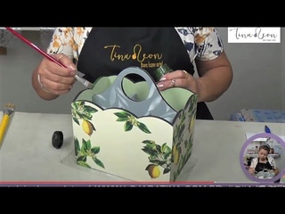 Decoupage com guardanapo na caixa de MDF ao Vivo - Tina Leon