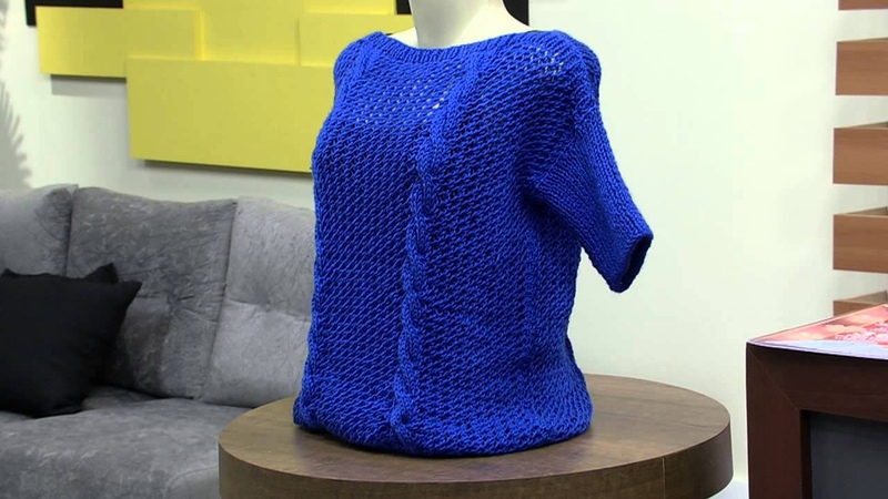 22, 09, 2014 Blusa Trico Azul La Tododia por Vitoria Quintal Parte