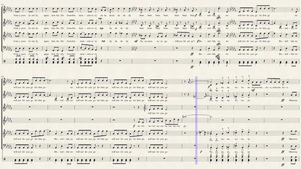 Bohemian Rhapsody Pentatonix ( Full Sheet Music w,