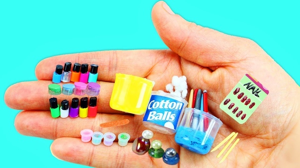 How to make 100 Real Miniature Nail Care Supplies, nail polish 10 Easy DIY Miniature Doll