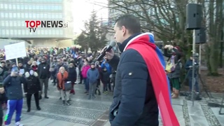 Zoran Stevanovi na Trgu republike danes pet minut pred dvanajsto prireja festival svobode
