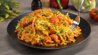 Вкусно и легко! ЖАРЕНАЯ КАПУСТА ПО-ЯМАЙСКИ. Не нужно никаких колбас или мяса. Рецепт Всегда Вкусно!