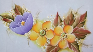Como pintar papoula e flor do campo #pinturaemtecido #aulaparainiciantes#artesanatoBrasil.