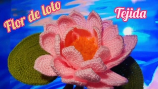INCREIBLE! TEJ ESTA FLOR DE LOTO A CROCHET Y YA TENGO PEDIDOS,  GANA DINERO CON TUS TEJIDOS.