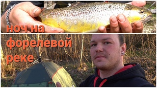 Ноч на форелевой реке. Открываю палаточный сезон. Кемпинг на  природе
