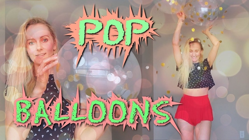 ASMR BALLOONS, Blowing Up And Popping Confetti Balloons No