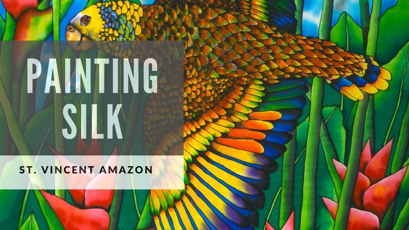 Jean Baptiste silk Painting, ST. VINCENT AMAZON