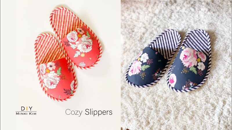 How to make COZY SLIPPERS, indoor slippers, room shoes, 룸슈즈,