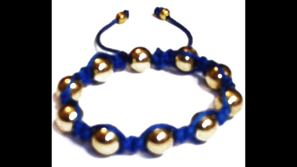 TUTORIAL COMO HACER UNA PULSERA SHAMBALLA CON HILO DE NYLON Y CUENTAS DORADAS DE