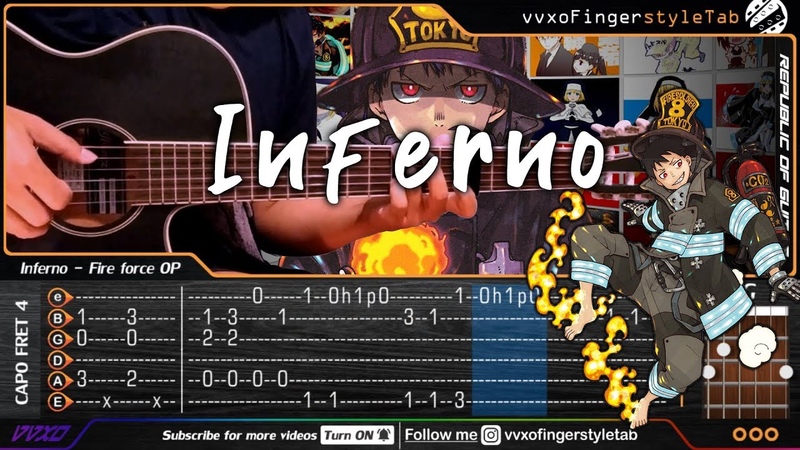 Fire Force OP Inferno Mrs. GREEN APPLE Fingerstyle Guitar Cover + TAB