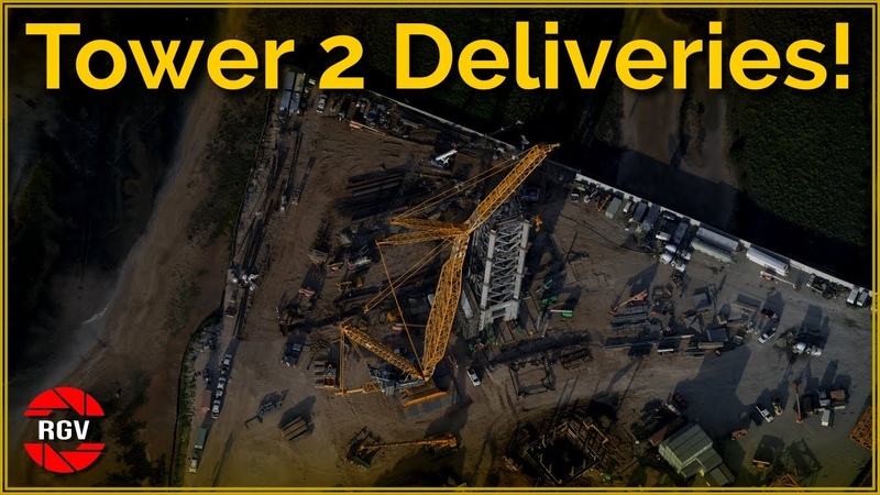 Major Progress and Deliveries for Tower 2 , Starbase Flyover Update Episode