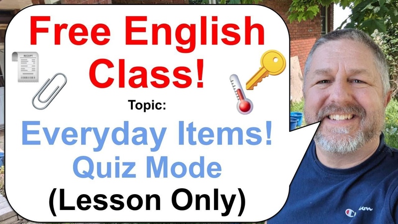 Lets Learn English Topic: Everyday Items Quiz Mode ( Lesson