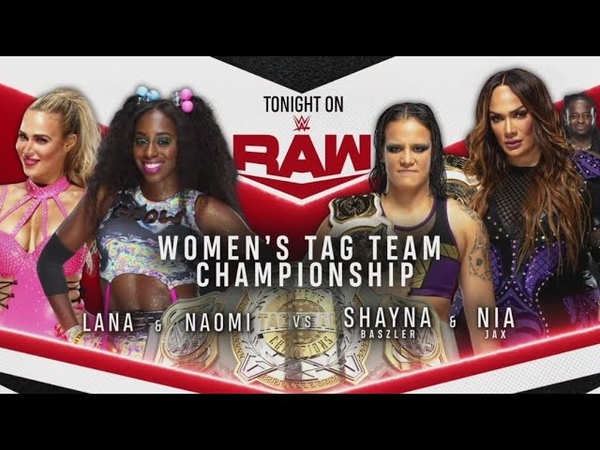 Nia Jax Shayna Baszler Vs Naomi Lana Campeonatos en Parejas WWE Raw 03, 05, 2021 ( En