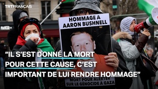 A Paris, une manifestation en hommage  Aaron Bushnell