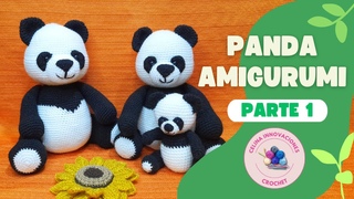 PANDA AMIGURUMI  parte 1 - Patron: Celina innovaciones crochet
