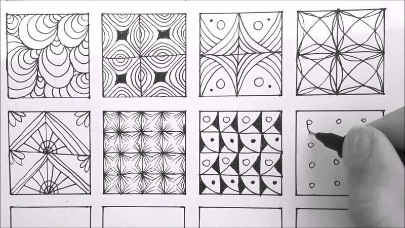 Patterns For Doodling, 24 Doodle Patterns, Zentangle Patterns, Mandala
