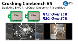 Crushing Cinebench V5 Dual AMD EPYC 7742 CPUs and 256 Threads