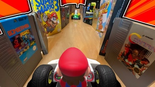 Mario Kart Live Track Made with Over 200 Nintendo NES Cartridges!