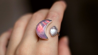 NOT your typical ring! How I made this moon OPEN RING