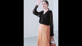 Women's Blouses Top Silk Floral Office Formal Casual Dress Shirts Spring Summer Sexy Fashion 2404174