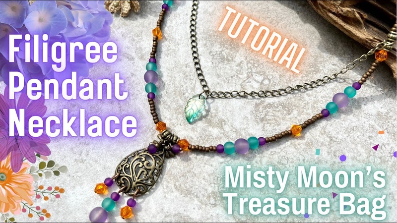 Boho Filigree Pendant Necklace Tutorial Misty Moon s Treasure