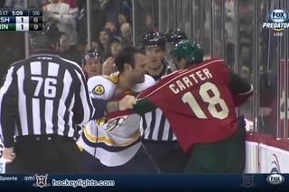 Paul Gaustad vs Ryan Carter Jan 10, 2015