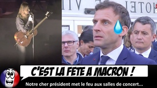Macron HUÉ pendant un concert à Paris.
