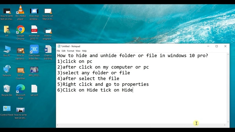 how to hide or unhide the file and folder in windows 10