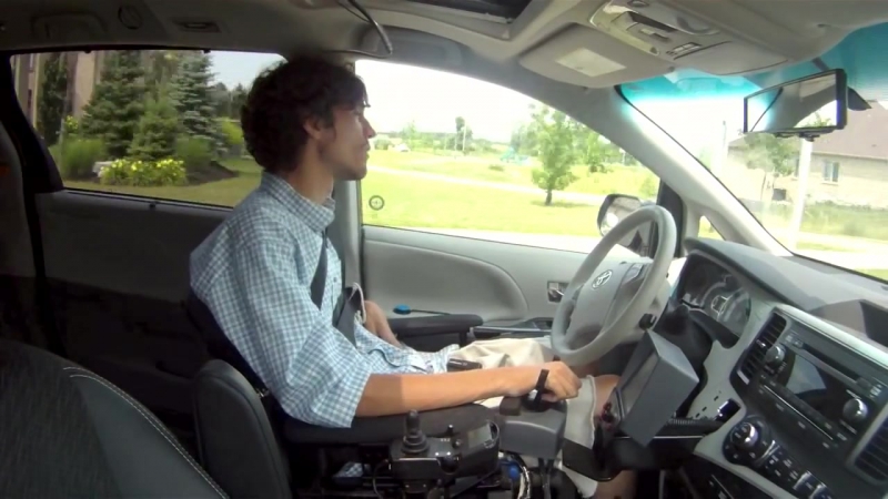 Quadriplegic Driving A Wheelchair Accessible Van With An EMC