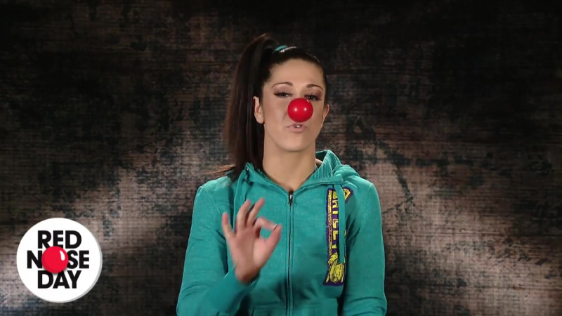 WWE Superstar Bayley supports the Red Nose Day School