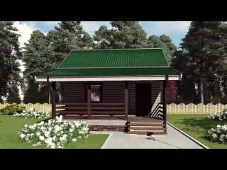 Проект каркасного одноэтажного дома 6*6 с террасой и кладовой от “Строй и Живи“