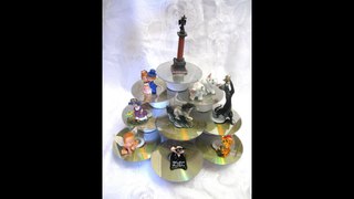 Витрина для миниатюр своими руками из CD дисков. Витрина для бижутерии мастер класс.