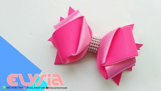 Laço Formoso Triangular 🎀 Spiked Ribbon Bow 🎀 DIY by Elysia Handmade