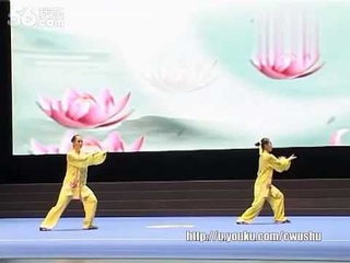 2014年全国武术套路锦标赛太极拳赛 女子双人杨式太极拳第一名