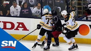 Charlie McAvoy Given Minor Penalty For Crushing Hit On Josh Anderson