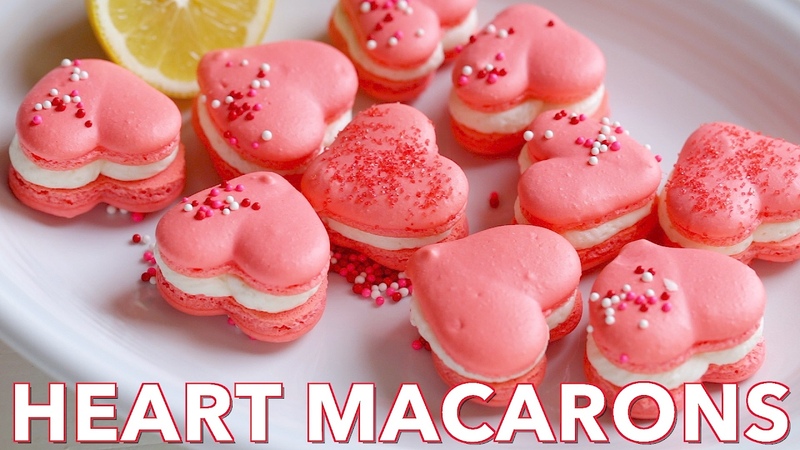 Dessert: Heart Macarons Recipe with Lemon Buttercream Natashas